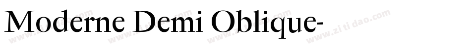 Moderne Demi Oblique字体转换